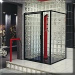Black 793 Glass Shower Door