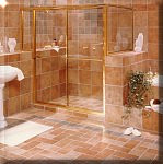 Gold 643 with Buttress Glass Shower Door