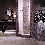 Silver 1038 Glass Shower Door